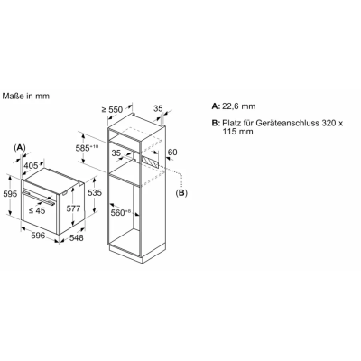 Neff b69cs3ay0 N90 Horno empotrado 60 cm deslizante y oculto