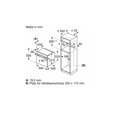 Neff b4avm4ag0 N50 forno da incasso 60 cm slide & hide