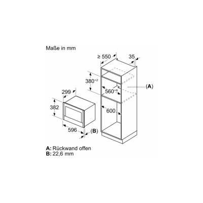 Four à micro-ondes encastrable Neff nl9wr21y1N70 h 38 cm