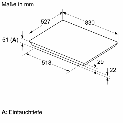 Neff t58auf4c0 N90 Induktionskochfeld 80 cm schwarz mit Rahmen