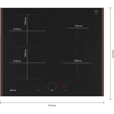 Neff t56yhs1c0 N70 induction hob 60 cm black with frame