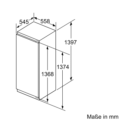 Neff ki8516de0 N90 lodówka do zabudowy jednodrzwiowa, 140 cm wysokości