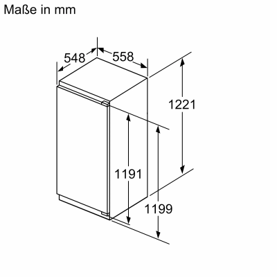 Neff ki2426dd1 N70 Einbau-Kühl-Gefrierkombination mit einer Tür, H 122 cm