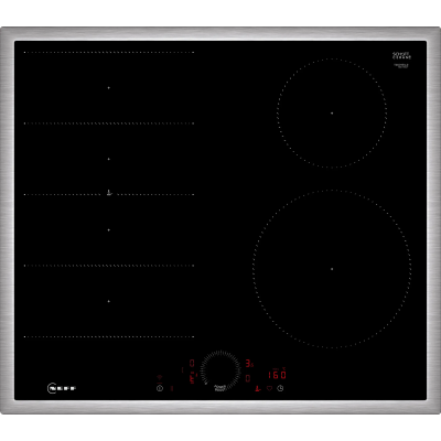 Neff t66she4l0 N70 induction hob 60 cm black with stainless steel frame