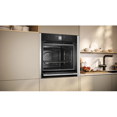 Piekarnik parowy pirolityczny do zabudowy Neff b64vt73n0 N90 60cm, czarny