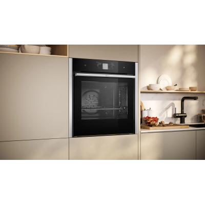 Neff b64vt73n0 N90 60cm built-in pyrolytic steam oven black