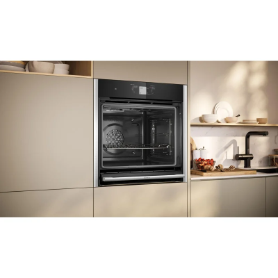 Piekarnik parowy pirolityczny do zabudowy Neff b64ct73n0 N90 60cm, czarny