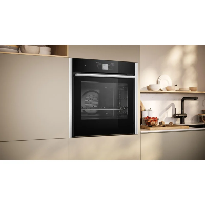 Piekarnik parowy pirolityczny do zabudowy Neff b64ct73n0 N90 60cm, czarny