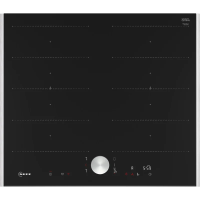 Neff t66ttx4l0 N90 induction hob 60 cm black with stainless steel frame