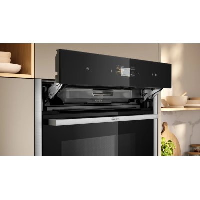 Horno de vapor empotrado Neff c24fs31n0 N90 h 45 cm negro