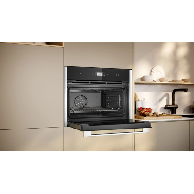 Horno de vapor empotrado Neff c24fs31n0 N90 h 45 cm negro