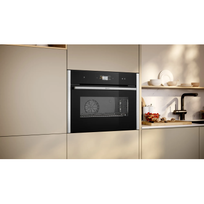 Horno de vapor empotrado Neff c24fs31n0 N90 h 45 cm negro