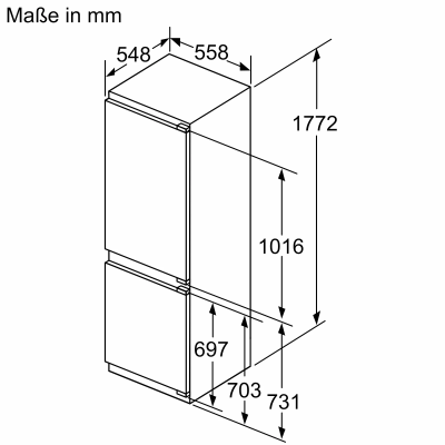 Neff ki7863dd0 Lodówka do zabudowy N70, wys. 177 cm