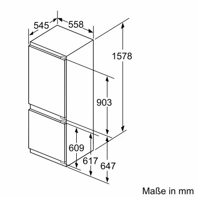 Neff ki6773fe1 N70 Einbau-Kühl-Gefrierkombination H 158 cm