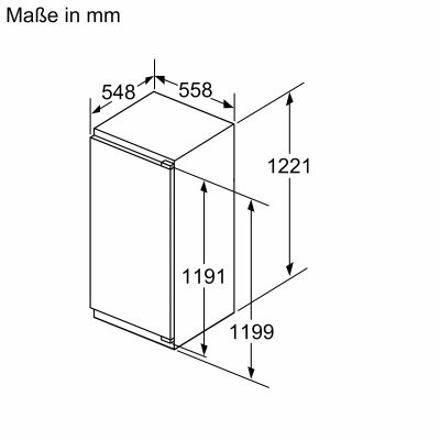 Neff ki1413dd1 N70 lodówka wbudowana h 122 cm