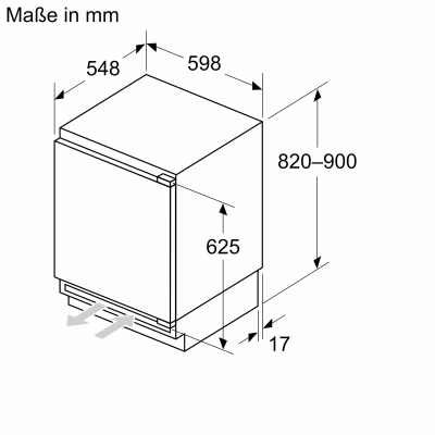 Réfrigérateur congélateur encastrable Neff ku2223dd0 N70 sous plan h 82 cm