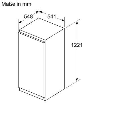 Réfrigérateur encastrable à une porte avec congélateur Neff ki2421se0 N30 h 122 cm