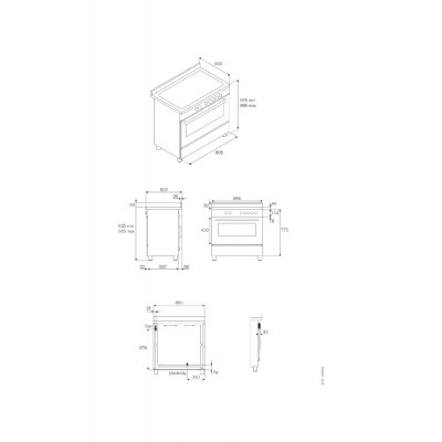 Bertazzoni her95i1ext 90cm stainless steel countertop induction cooker