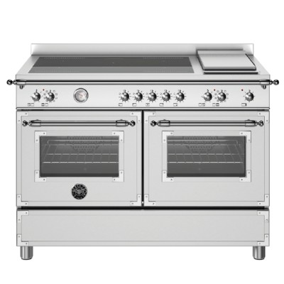 Cocina de inducción de encimera de acero inoxidable Bertazzoni her125i2ext de 120 cm