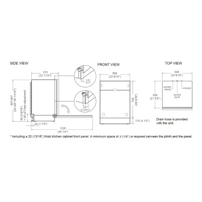 Zmywarka do zabudowy Bertazzoni DW60T3IBPSC Professional 60cm