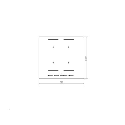 Bertazzoni p604i2m28nvs 60cm Induktionskochfeld Glaskeramik schwarz
