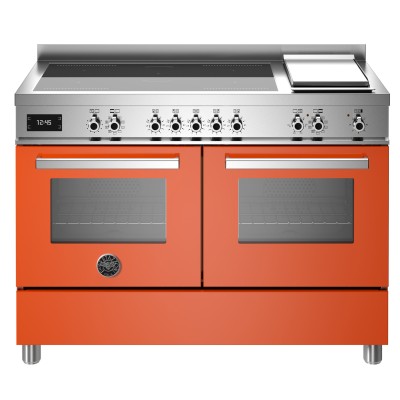 Bertazzoni pro125i2eart cuisinière à induction de comptoir 120 cm orange