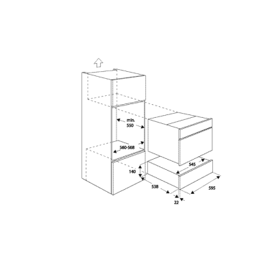 Bertazzoni wd60b szuflada do podgrzewania jedzenia 60 cm h 15 czarna