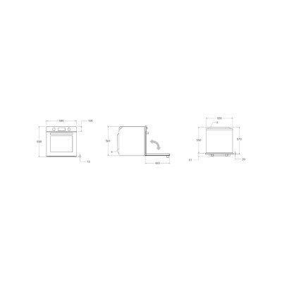 Bertazzoni fmod6115elb1 60cm built-in oven, black