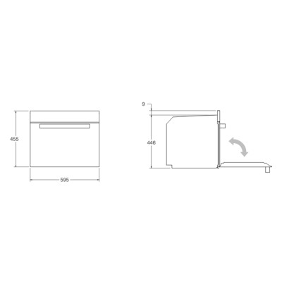 Horno microondas empotrable Bertazzoni f457modmwlxc h 45 cm acero inoxidable