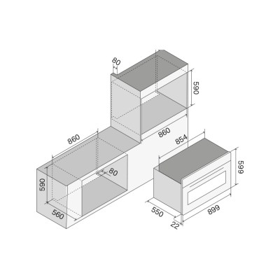 Ilve ov91nt31 90cm wbudowany piekarnik wielofunkcyjny