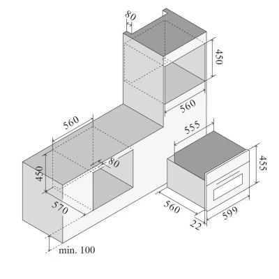 Ilve 645shsw1 forno trivalente vapore , microonde , ventilato da incasso h 45 cm inox