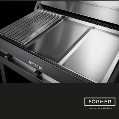 Fògher fga 750 Grill mit 80 cm Beinen schwarz