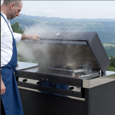 Fògher fga 1000 fo barbecue con gambe 105 cm nero