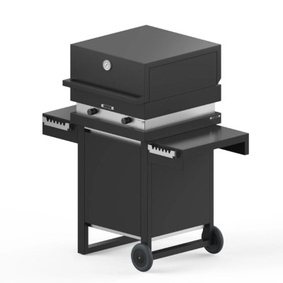 Fògher fga 500 fo fks 004 barbecue su carrello 105 cm nero