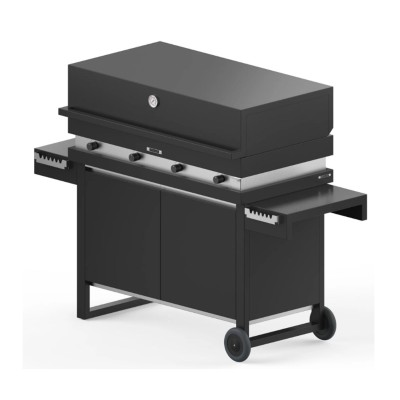 Barbecue sur chariot Fògher fga 1000 fo fks 008 155 cm noir