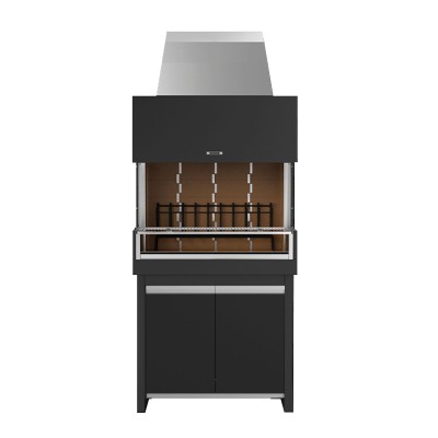 Fògher ffp 950 fks 011 caminetto - grill con carrello gambe e carenature 95 cm