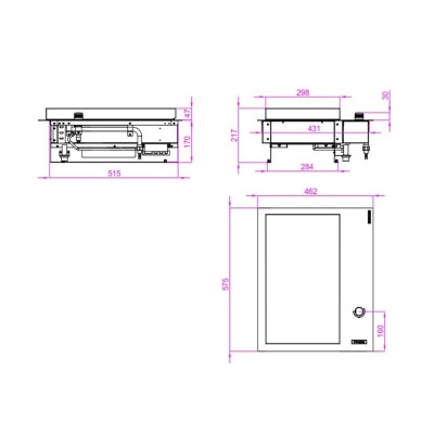 Fògher fgb 250 Barbacoa empotrable con tapa 46 cm negra