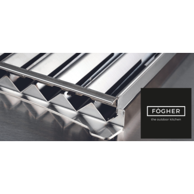 Fògher fgb 500 Barbacoa empotrable con tapa 70 cm negra