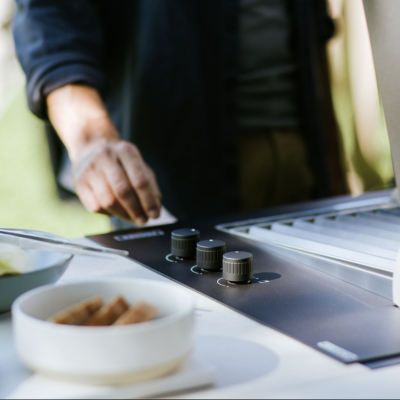 Fògher fgb 750 Einbaugrill mit Deckel 96 cm schwarz