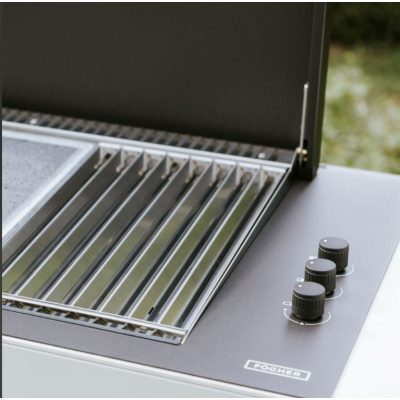 Barbecue encastrable avec couvercle Fògher fgb 750 96 cm noir