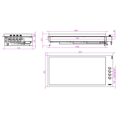 Fògher fgb 1000 Barbacoa empotrable con tapa 120 cm negra