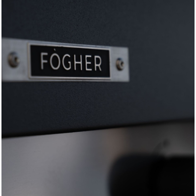 Fògher fgb 500 fo Barbecue coperchio da incasso 70 cm nero