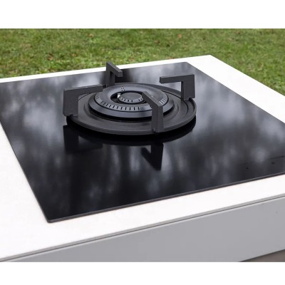 Fògher fef 451 st outdoor built-in gas hob 45 cm black glass