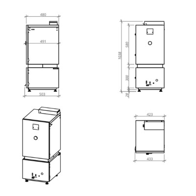 Ahumador vertical de carbón Fògher rf 450 Smoker