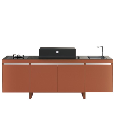 Fògher Agher Außenküche Monoblock 240 cm Siena Earth