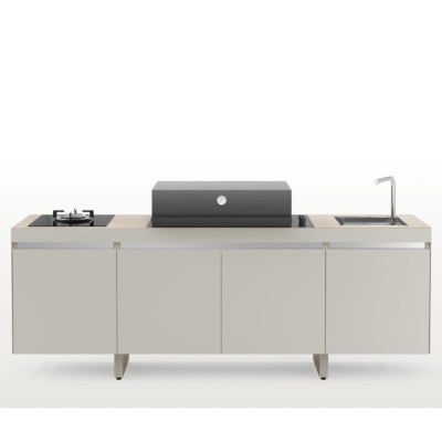 Fògher Agher Außenküche Monoblock 240 cm Material Seide