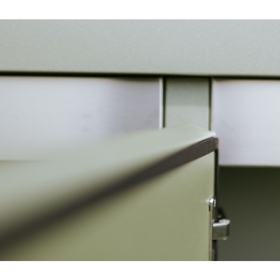 Fògher Agher Außenküche Monoblock 240 cm antikes Salbeigrün