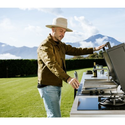 Fògher Agher Außenküche Monoblock J.Bastianich 240 cm Edelstahl