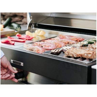 Cocina exterior Fògher lares 3 módulos 283 cm mdi negro