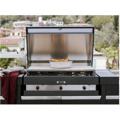 Fògher lares Außenküche 3 Module 283 cm schwarz mdi